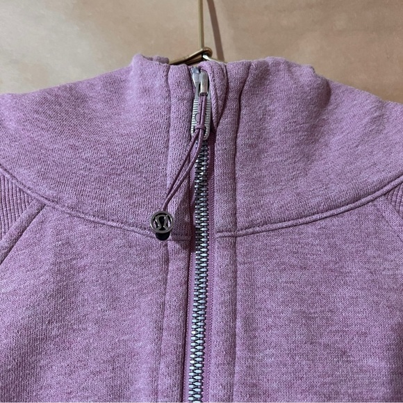 Lululemon Scuba Oversized Half Zip Hoodie Pullover Heathered Pink Taupe Size M/L - Picture 5 of 14